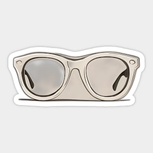 Sleek Vintage Sunglasses Illustration No. 894 Sticker